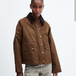 Mango Waxed Effect Parka